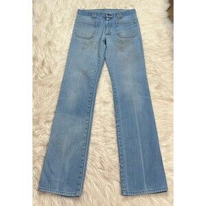 Big Smith Jeans 32x33 Light Wash Work Grunge Worn Scovill Zipper Vintage 70s/80s